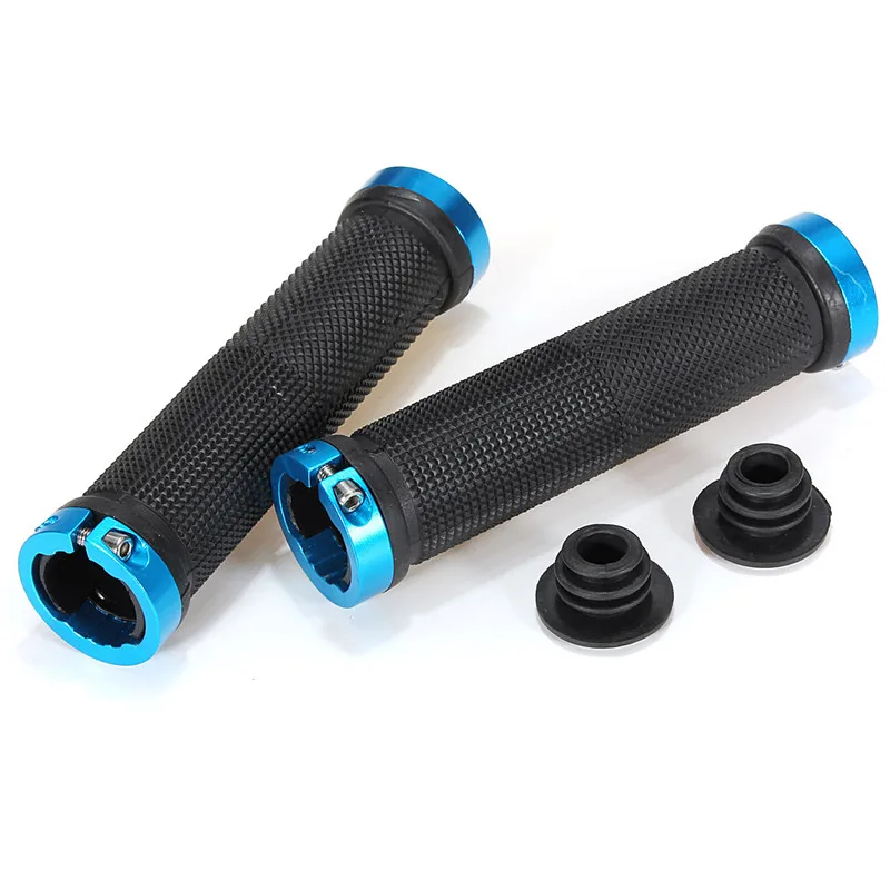 

New Hot sale 1 Pair Cycling Bicycle Tube Type MTB Bike Rubber Lock-on Locking Handle Handlebars
