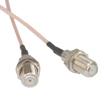 

100 Pieces RF Cable F Female to Female Connector with RG316 Coaxial Pigtail Jumper 10cm
