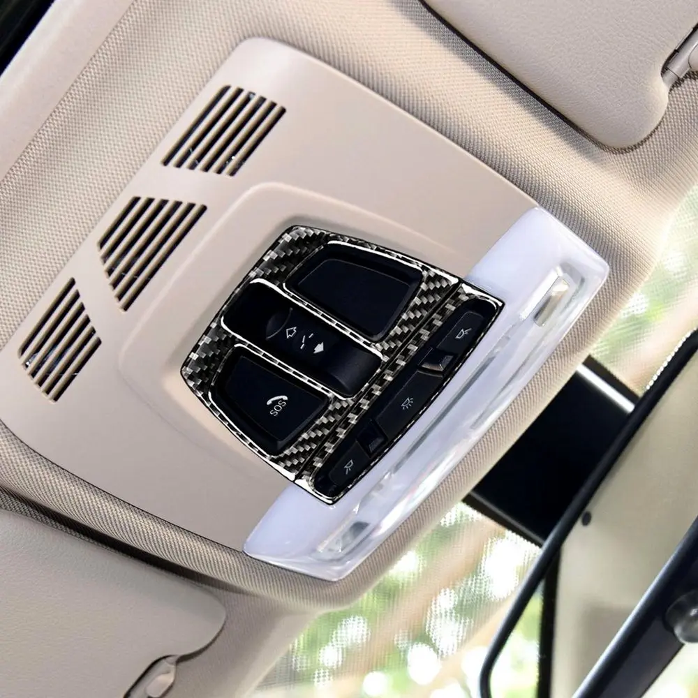 

3D Carbon Fiber Car Interior Roof Reading Light Frame Decorative Trim Cover For BMW Series 1 3 X5 X6 Cover Trim Interior Mould