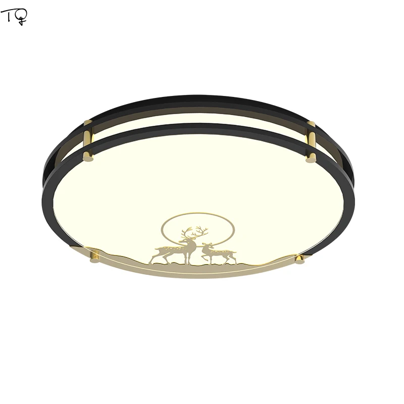 

American Led Ceiling Lamp Deer Circular Personality Nordic Luxury Modern Simple Bedroom Study Corridor Balcony Decoration Home