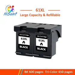 Hisaint 61XL черный пополнен картридж Замена для hp 61 XL для hp 1000 1010 1050 1510 2000 2050 2510 3000 3050 Envy 4500