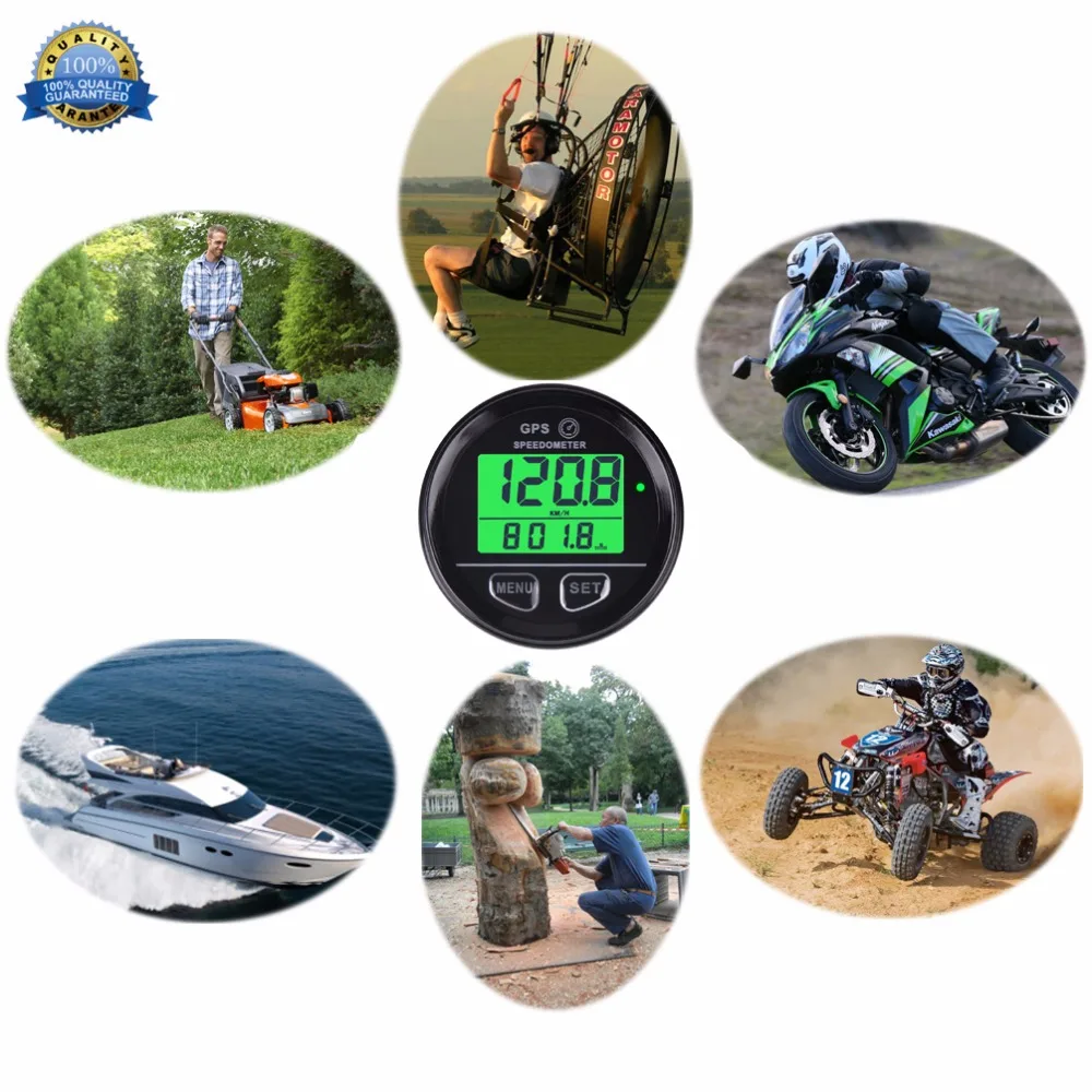 Waterproof Digital GPS SpeedMeter Backlight Speed