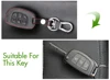 3 Button Genuine Leath Car Remote Flip Key Fob Shell Cover Case For Hyundai Creta I10 I20 Tucson Elantra Santa Fe 2016 2017 2022 ► Photo 2/5