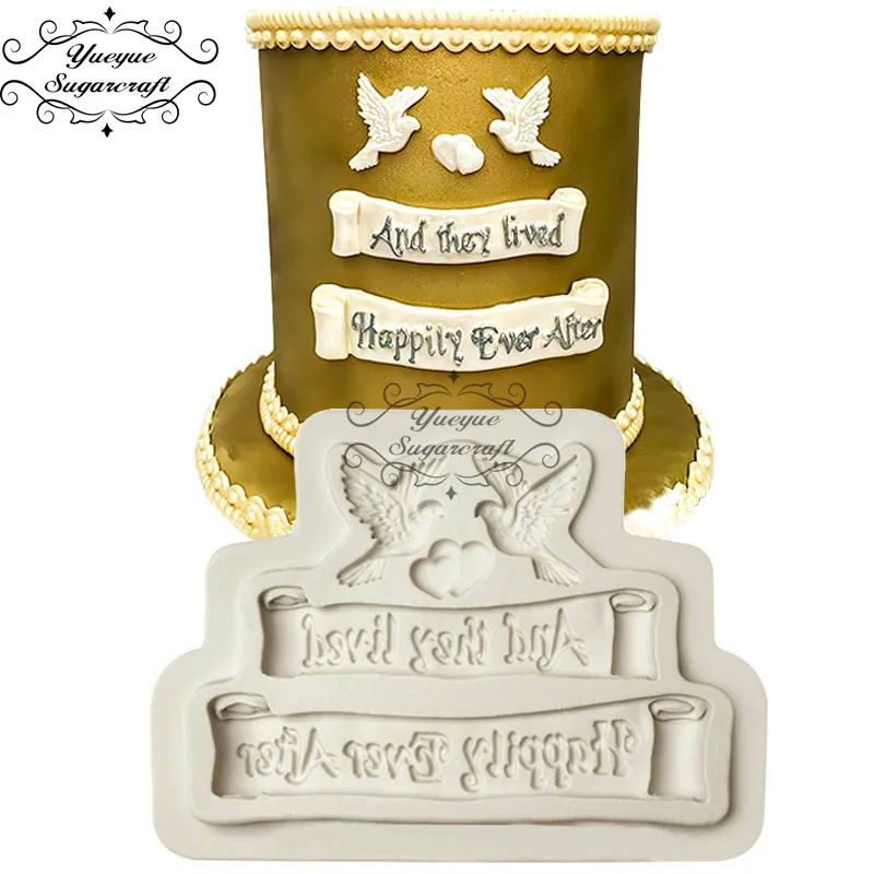 Yueyue Sugarcraft Love Dove Свадебная силиконовая форма для помадки инструменты украшения
