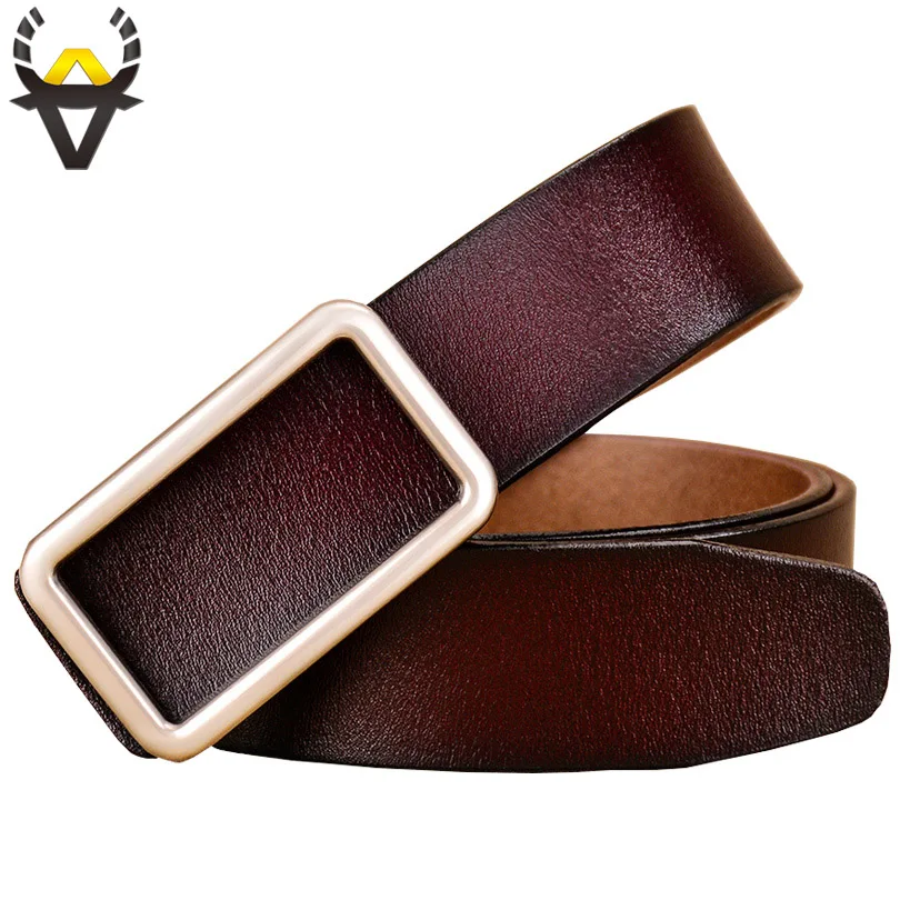  Genuine leather belts for women Fashion Designer Pin buckle belt woman Quality Second layer cow ski