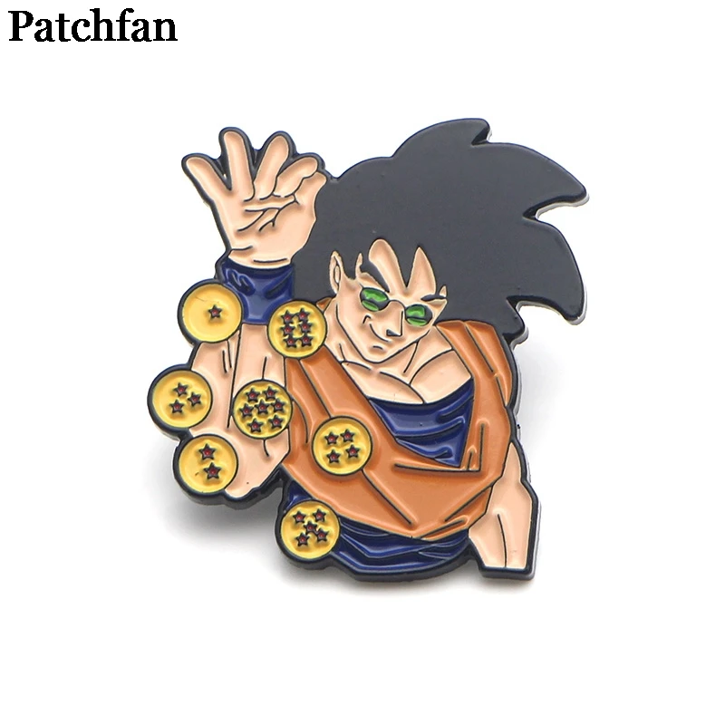 

Patchfan Dragon ball son goku cartoon Zinc alloy pin badges para shirt bag clothes cap backpack shoes brooches badge medal A2029