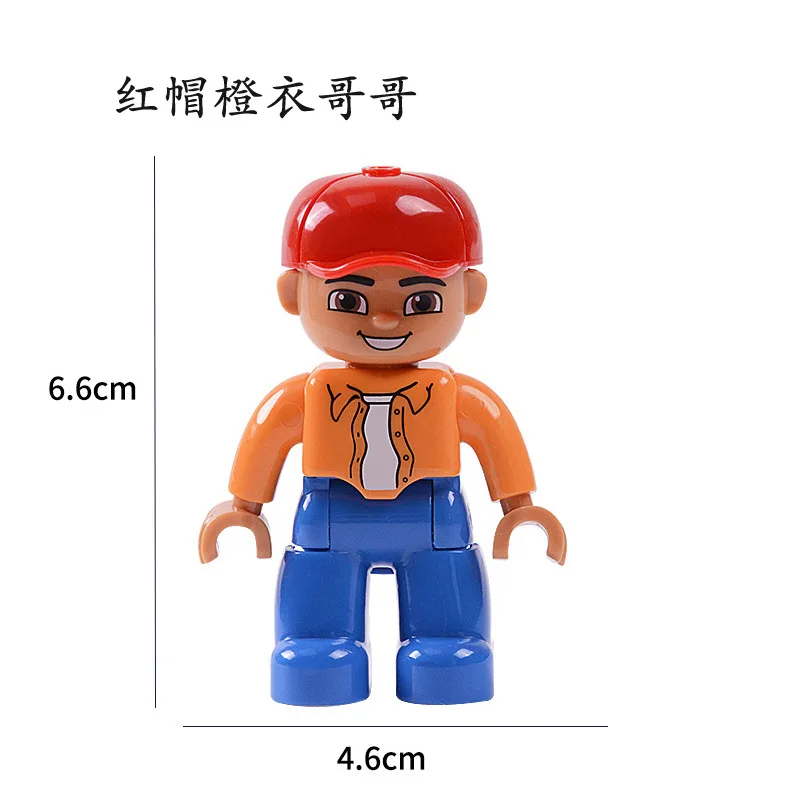 Big Size Action Figures City Princess Pirate Policemen Family Series  Building Blocks Compatible LegoINGS Duploes Education Toys for children (21)