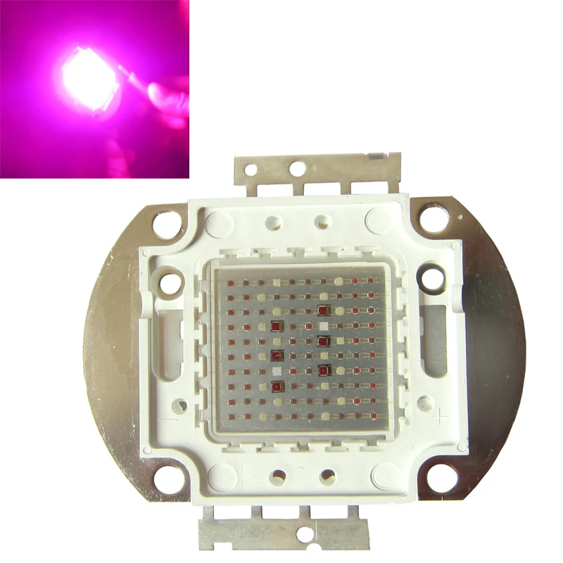 

1pcs High Lumen 100W 7 Band DC 21.5V -24V LED Light Emitting Diode 730nm 660nm 600nm 440nm For Plant Grow Bead Chip Part