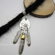 1 шт./партия из серебристого металла под старину шармы коса для волос dread дредлок бусины манжеты клипсы кольца, ювелирные украшения, аксессуары