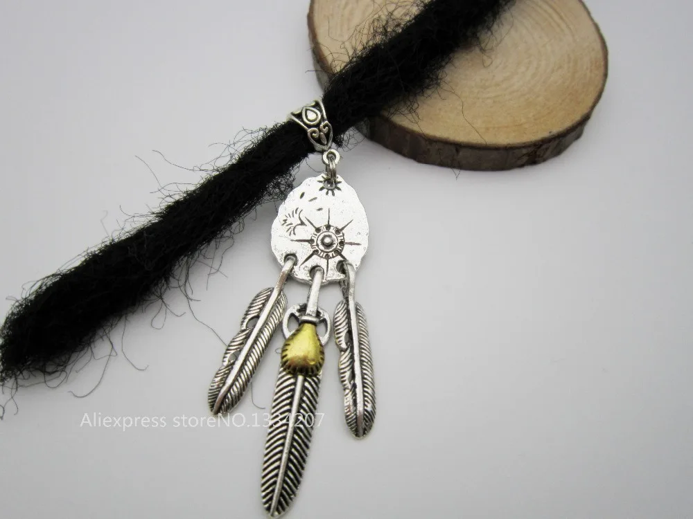 

1Pcs/Lot Antique Silver metal charms hair braid dread dreadlock beads cuffs clips rings Jewelry Accessory