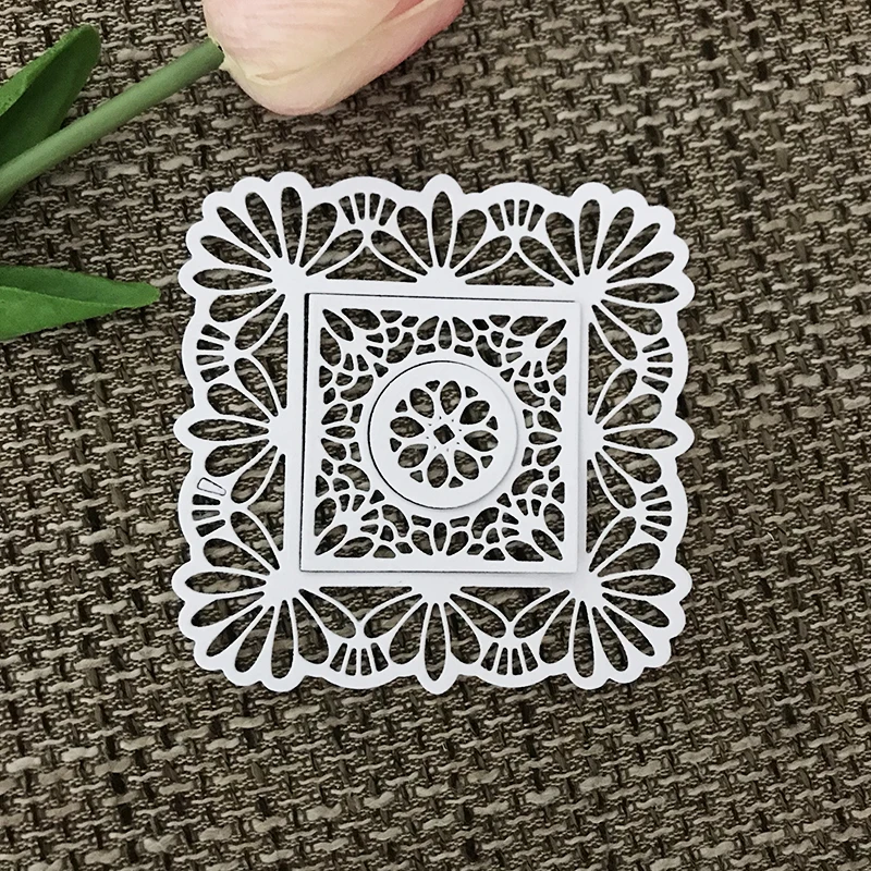 

JC Metal Cutting Dies for Scrapbooking Lace Square Frame Stencil Album Embossing Folder Cards Maker Paper Photo Template Dies