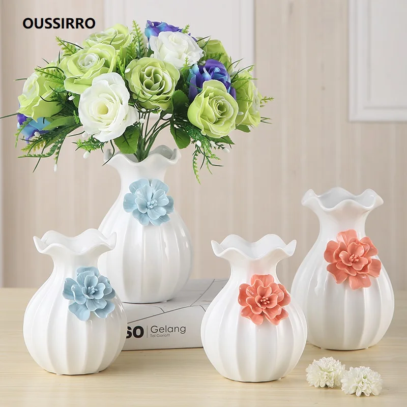 

Luxury Europe Ceramic Vase Home Decor Creative Design Porcelain Decorative Flower Vase For Wedding Decoration