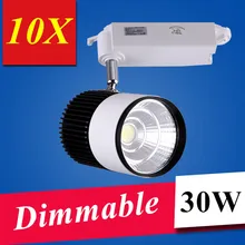 Светодиодный Фонари оптом и в розницу 30 Вт Диммируемый светодиод COB Трековый светильник, пятно света Светодиодный светильник Настенный светильник, Soptlight отслеживания светодиодный AC85-265V свет