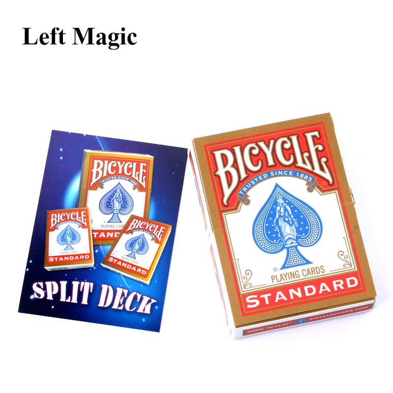 Goedkoop Split Dek Card Goocheltrucs Split Card Box Magic Een Deck Case Om Twee Magic Props Accessoires Illusion Mentalisme gimmick Speelgoed