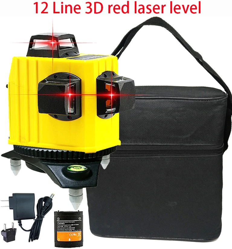 12Lines 3D Laser Levels Self Leveling 360 Horizontal And Vertical Cross