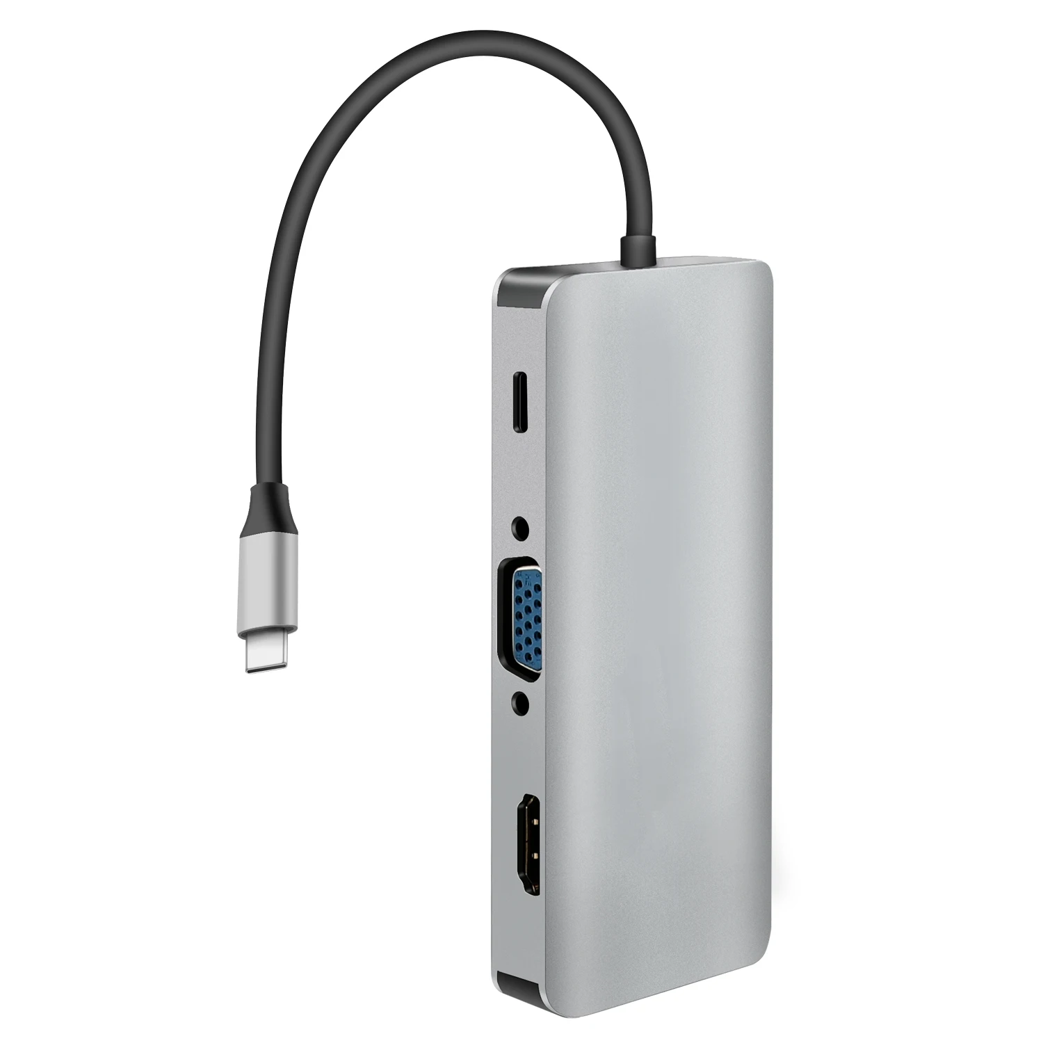 9 в 1 Тип C Thunderbolt 3 концентратор 4 K кабель-Переходник USB C на HDMI адаптер RJ45 Ethernet/SD кард-ридер адаптер