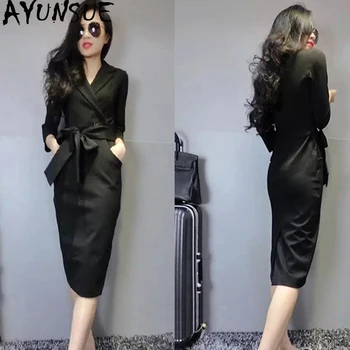

Spring Autumn Dress for Women Vintage Office Black Dress Women Clothes 2020 Ladies Dresses Korean Dress Elegant Vestidos MY2325