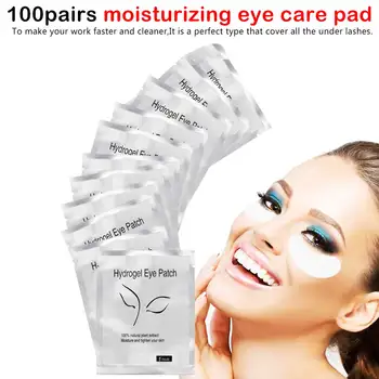 

100 pairs / pack Emboss Eye Care New Paper Patches Moisturizing Eye Stickers Tip Emblems Pad Eye Lash Under Eye Gel patches
