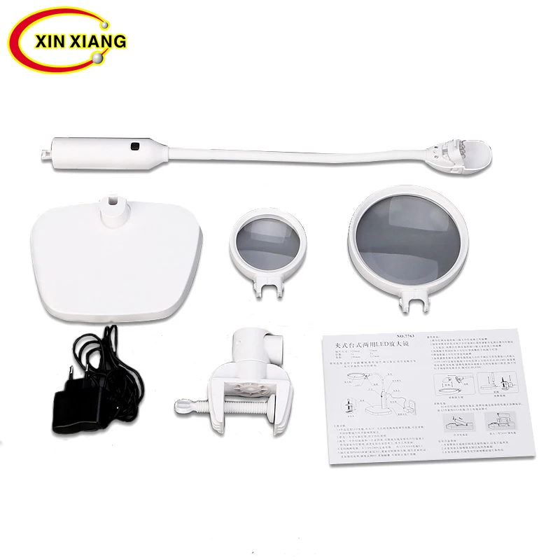 6 LED 2X Reading Magnifier With Illumination Table Magnifier 5X Magnifying Glass Desktop Clip Jewelry Loupe Lamp Free Shipping 6 LED 2X Reading Magnifier With Illumination Table Magnifier 5X Magnifying Glass Desktop Clip Jewelry Loupe Lamp Free Shipping