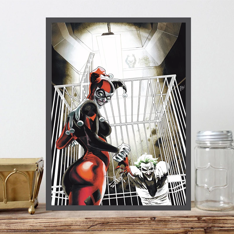 

Batman Quinn Superhero Marvel Canvas Prints Picture Modular Paintings for Living Room Poster on The Wall Home Decoration