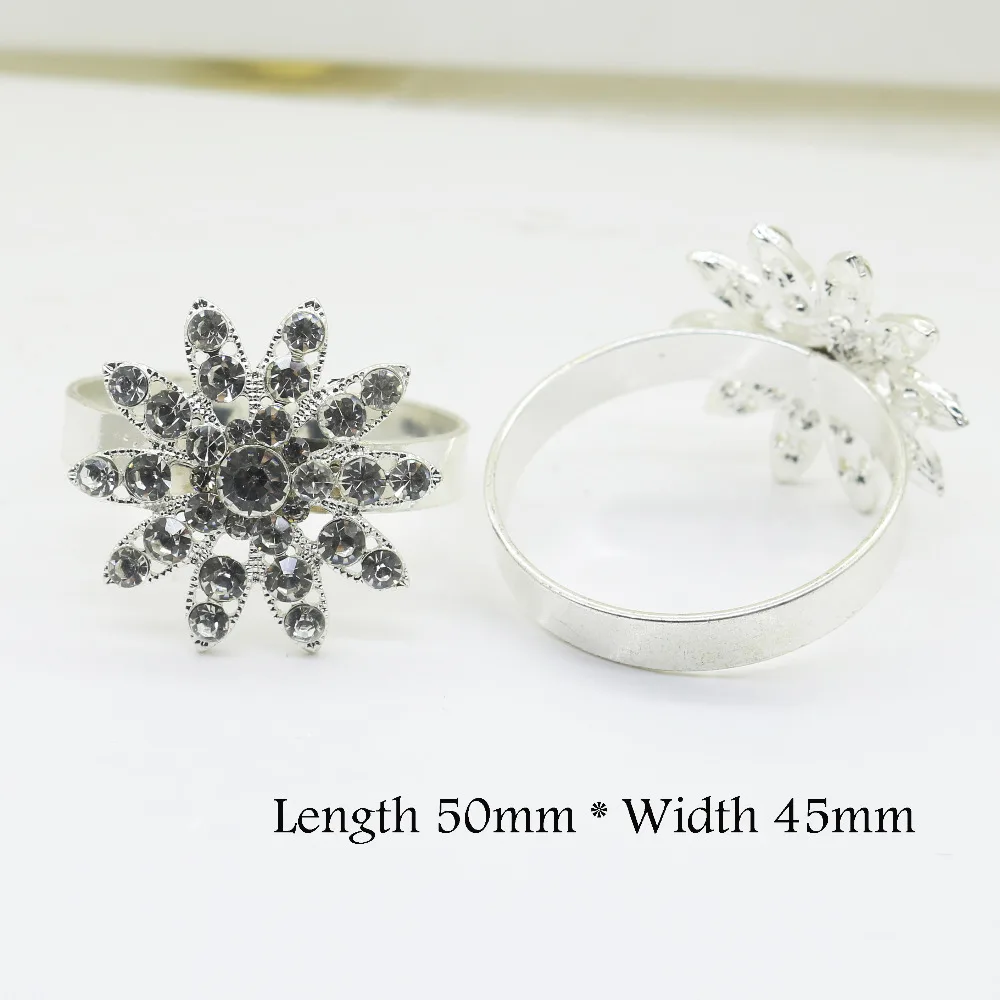 45mm-ring) 10 шт. кольца для салфеток со стразами, используемые для свадебного банкета