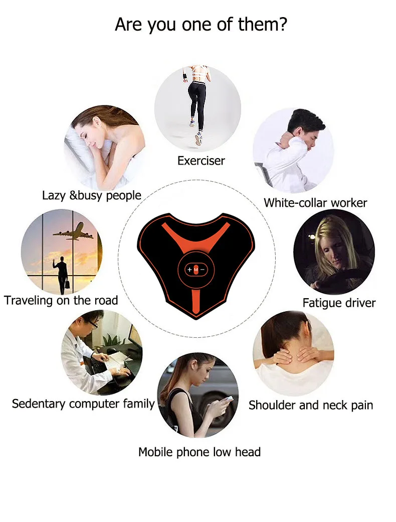 Профессиональный массажер для шеи, EMS устройство для отжима спины и плеч, устройство для массажа мышц шеи, электронное устройство для облегчения боли в спине и шее