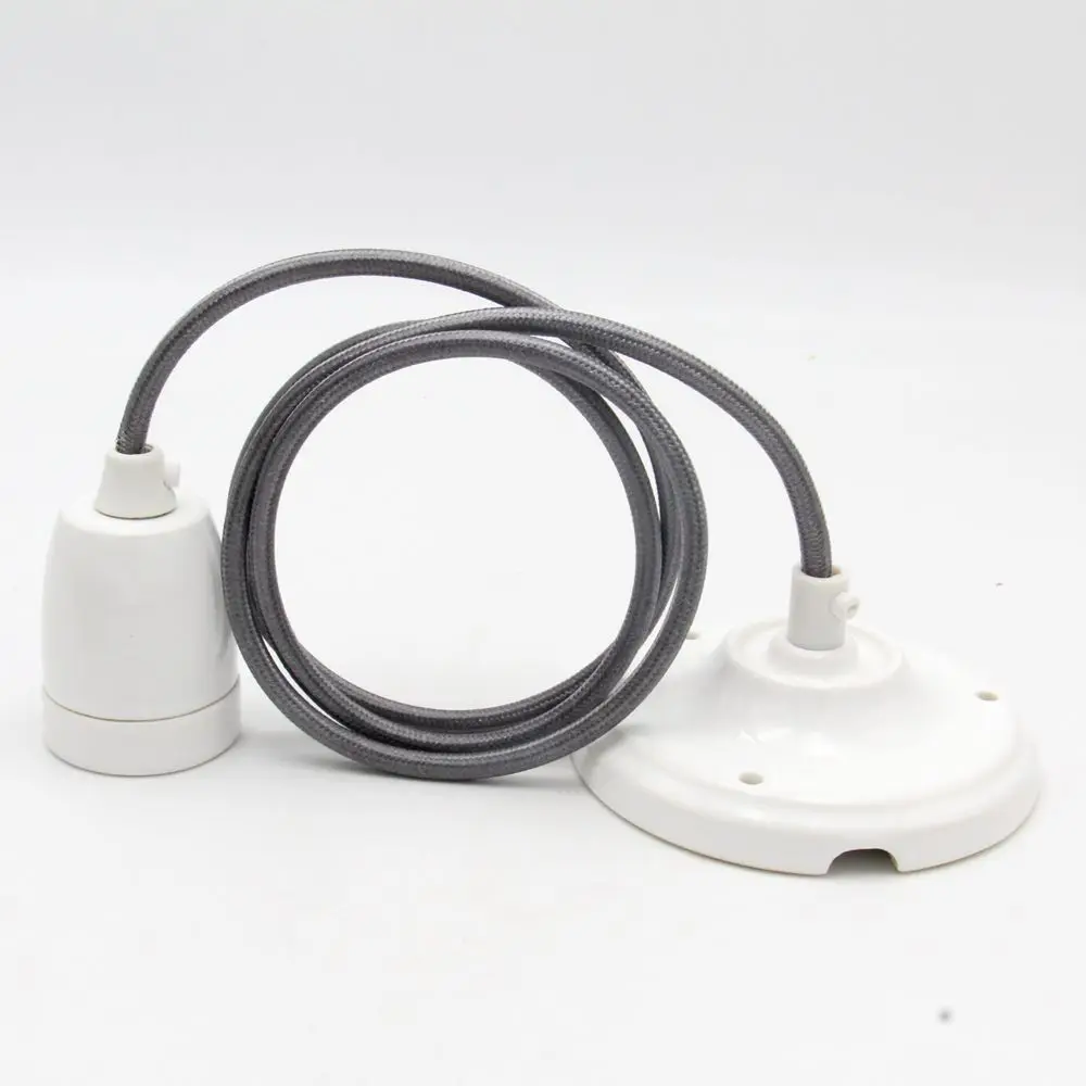 grey cord with lamp holder