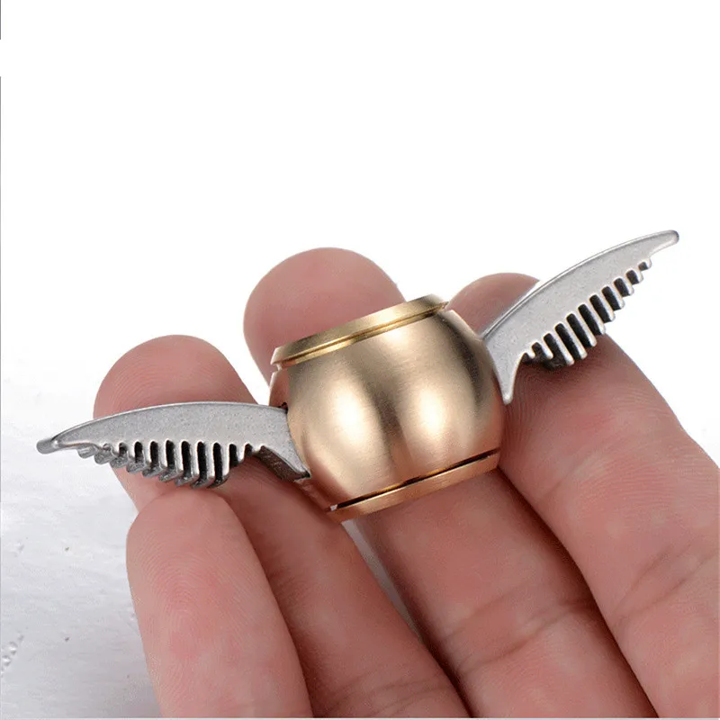 

8 Styles EDC Fidget Spinner Golden Snitch Metal Toy Hand Finger Spinner Cupid Wings Drum Buy 2 Get 1 For Free Gift Spinne