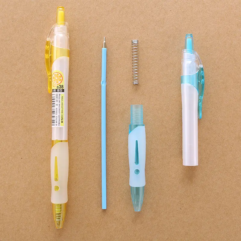 Ароматическая шариковая ручка конфетного цвета, Резиновые Нескользящие студенческие ручки, нажмите на шариковую ручку, чтобы предотвратить школьное офисное нажатие, ручка ed 0,38 мм