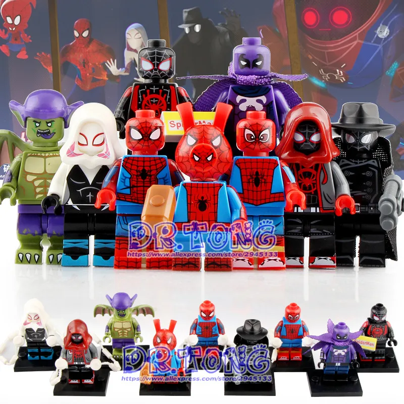 

50pcs Building Blocks Marvel Spiderman Spider Man Far From Home Movie Ham Gwen Spider Spiderman Avengers Toys Children WM6052
