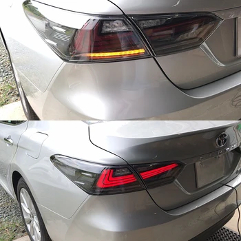

SMOKE COLOR For 2018 New Toyota Camry Tail Light with moving signal function car accessories led light free shipping