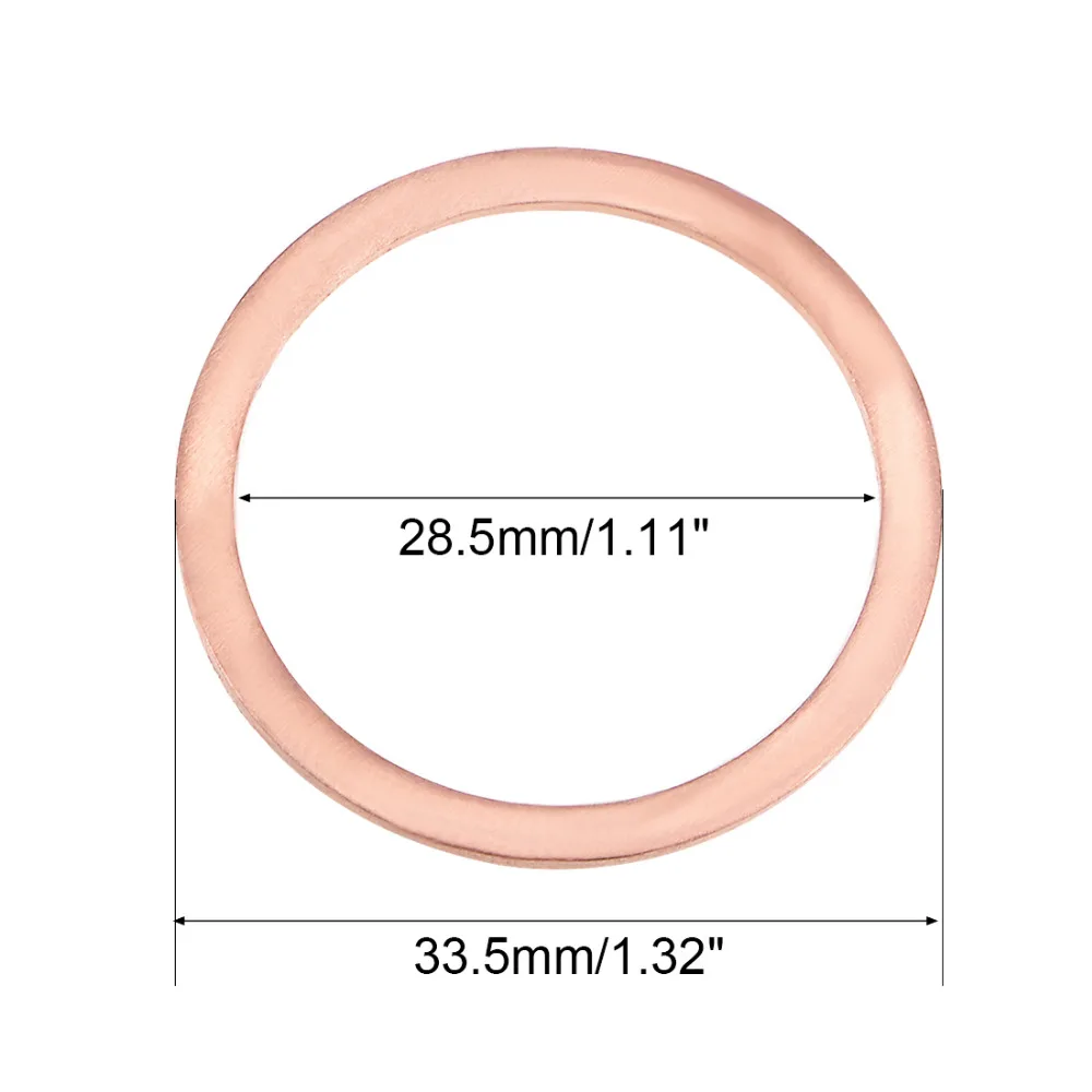 Uxcell 10 шт. 3 Размеры медь плоский прижимные шайбы 18,3x24x1,5/20x26x1,5/28,5x33,5x1,5 мм шайба для винт болтовые прокладки Аппаратные средства