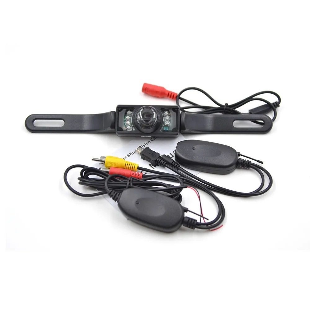 Universal Waterproof Wireless Car Rear View Camera Wide Angle Backup Reverse Camera Night Vision License Plate