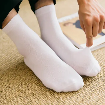 

1 pair Men Business Socks For Men Cotton Crew Socks Men Solid Sock ladies clothing