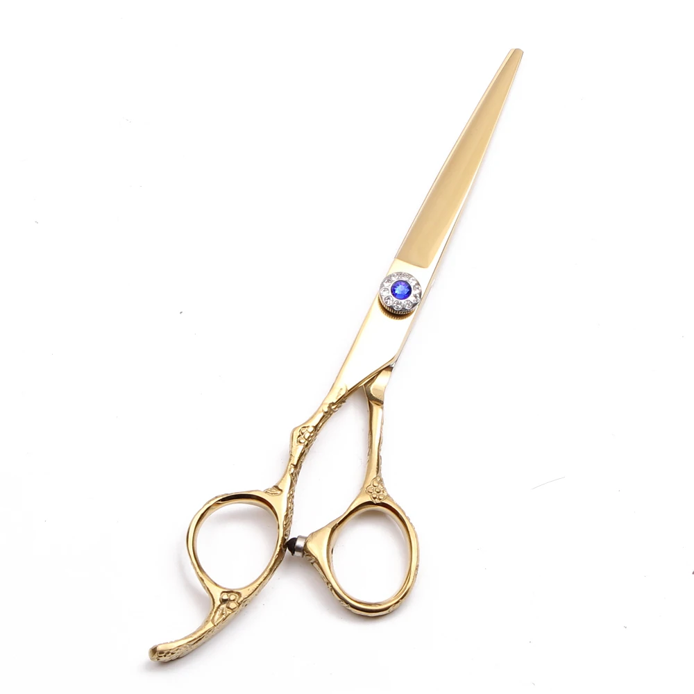 C8002 5,5 "16 см левосторонняя Настройка логотипа 440C парикмахерские ножницы для резки Professional Ножницы Профессиональные ножницы для волос