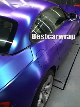 

Blue to purple Chameleon Metallic Matte Car Vinyl wrap With Air Bubble Free Car Vehicle Styling covering foil 1.52x20m/Roll