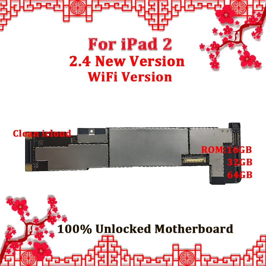 

Clean iCloud 2.4 New Wifi Version For iPad 2 Motherboard,Original Unlocked Logic Board For iPad 2 Motherboard With IOS System