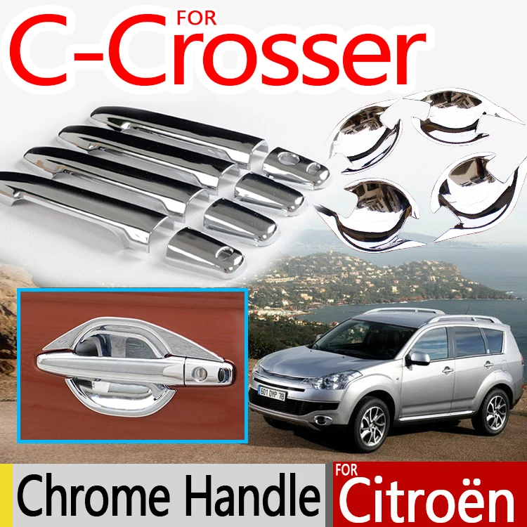 Хромированные Чехлы для ручек Citroen C-Crosser комплект отделки 4P 2012-2017 хорошее