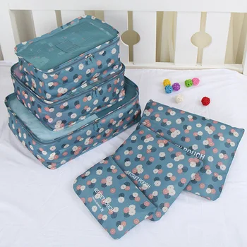 

Hot Sale 6 Pieces Travel Pouch Waterproof Makeup Bag Multifunction Underwear Storage Bag Practical Travel Organizer Cosmetic Bag