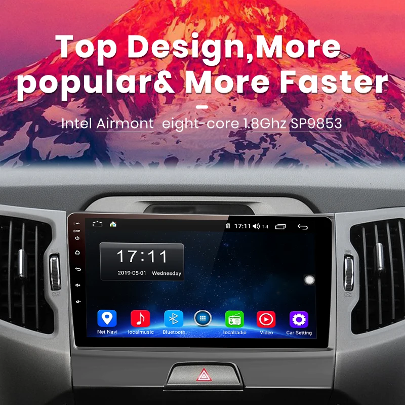 Best Junsun V1 pro 4G+64G CarPlay Android 9.0 DSP For KIA Sportage 3 4 2010-2015 Car Radio Multimedia Video Player Navi GPS 2 din dvd 1