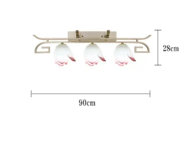 Новый китайский сад лотоса настенная лампа Эксклюзив искусство спальня лампа ванная комната зеркало фара гостиная настенный светильник