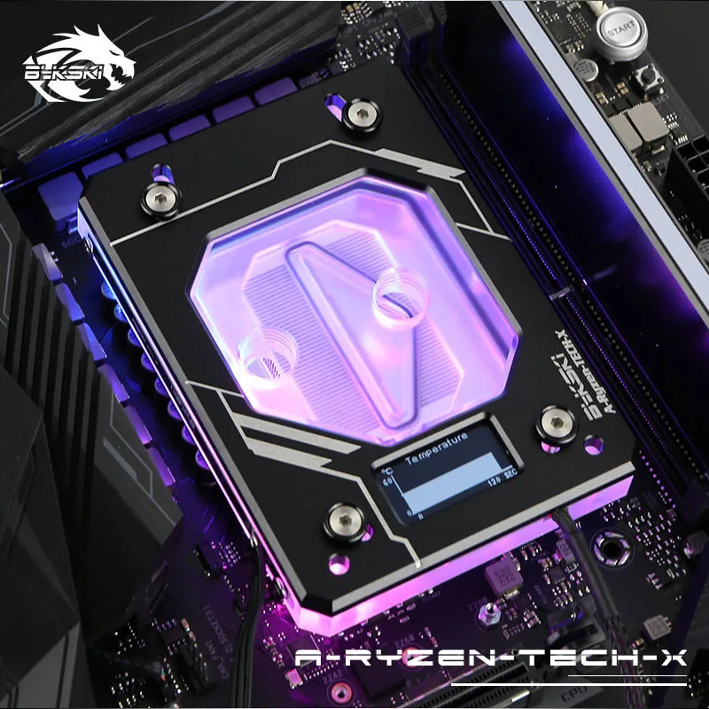 Bykski CPU Wasser Block verwenden für AMD RYZEN AM3/AM4 + X399 Aurora 5 V AURA Temperatur Digitale
