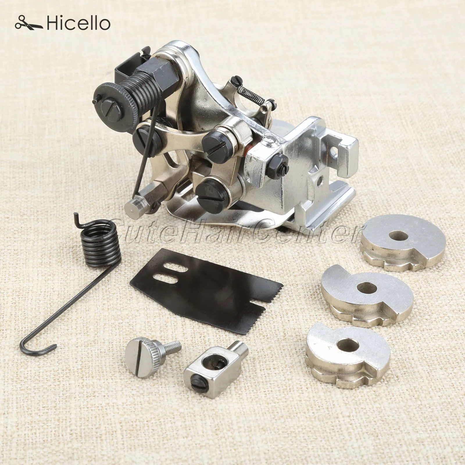 A900(G900) Запасные части крепление для ног Металлический Набор промышленный деталь швейной машины 4, 8 стежка камеры 2 сменные лезвия Hicello