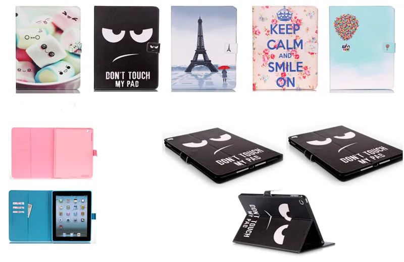 Case for iPad Air 2 PU Leather +Silicone Luxury Colorful Cute Tablet Stand Wallet Flip Cover Cases for iPad Air 2  iPad 6 9.7  (46)