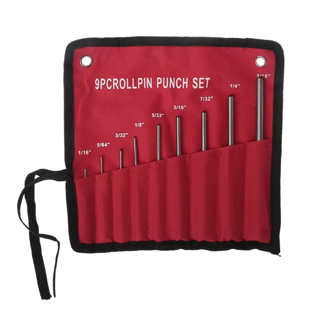 Buy 9Pcs Durable Steel Roll Pin Punch Set Tool Kit For