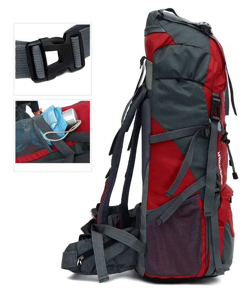 Free Knight Men 65L+5L Large Capacity Outdoor Sport Bags Nylon Waterproof Travel Bag Hiking Backpack Camping Backpacks For Women