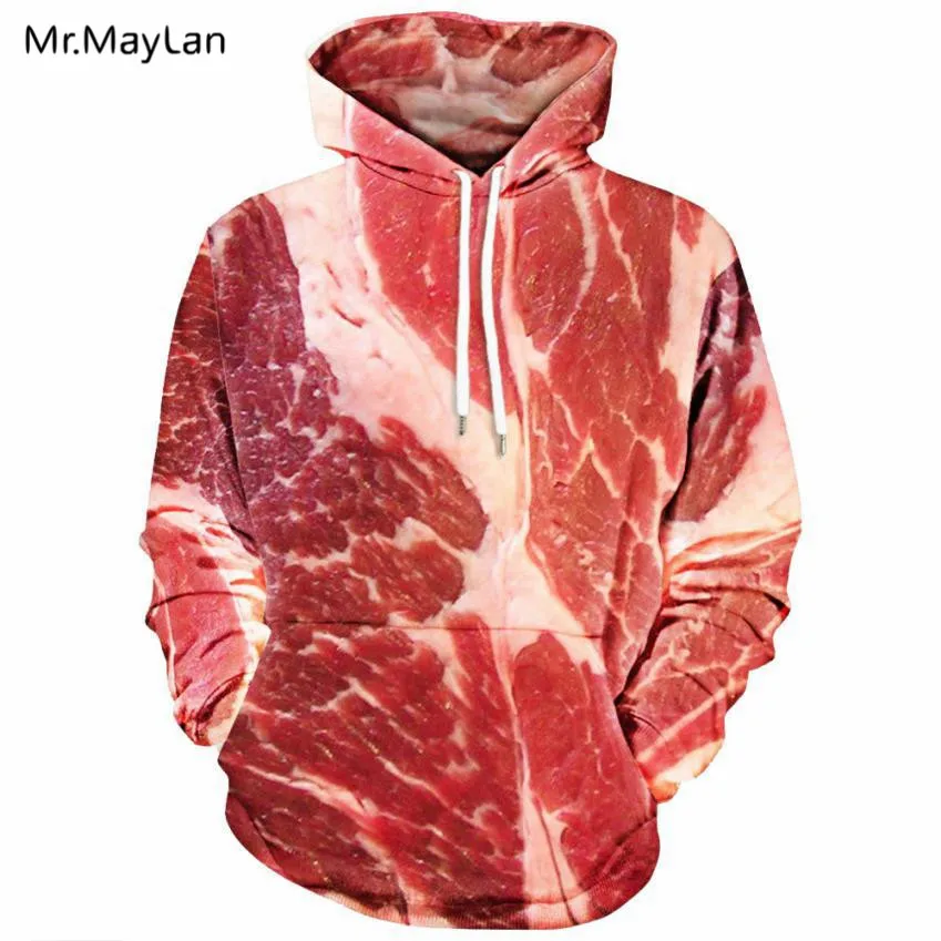 

Mr.MayLan 2018 New Brand Funny 3D Printed Pork Hoodies Men Women Long Sleeves Streetwear Sweatshirts Hoody Clothes Oversize 5XL