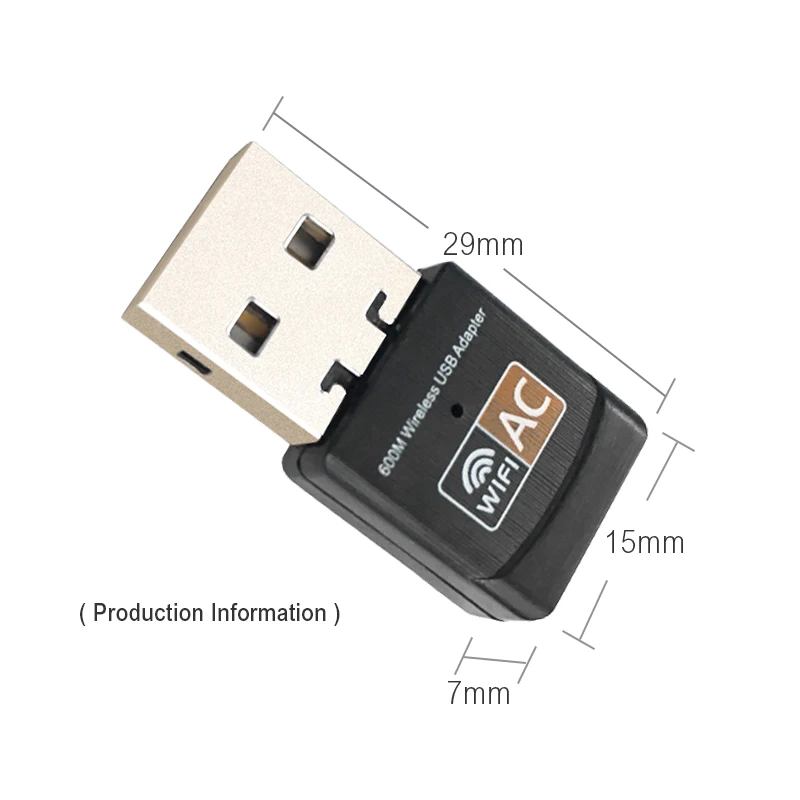 USB Wi Fi адаптер AC600 600 Мбит/с 2 4 ГГц 5 ГГц|wifi usb adapter|network cardwireless wifi adapter |