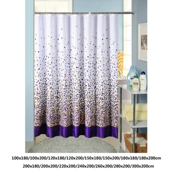 

Purple style printed bathroom curtain waterproof polyester fabric geometric shower curtain with hooks for bathroom multi sizes