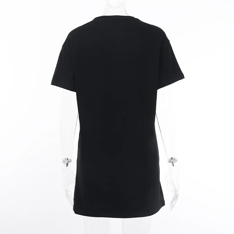 Готические черные футболки женские принт ведьмы футболка с длинным рукавом летние с коротким рукавом повседневные студенческие стильные свободные футболки Femme панк топы